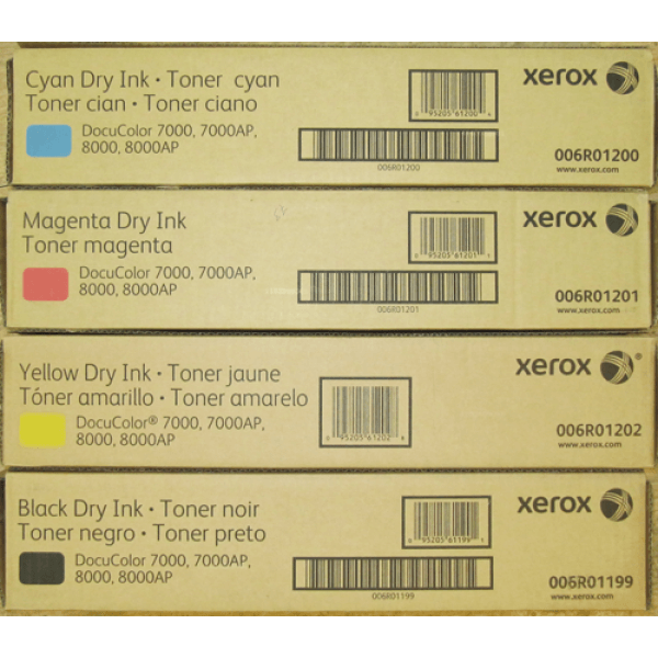 Тонер-картридж CMYK КОМПЛЕКТ для Xerox DC 7000/ 8000 ( 006R90346 -006R90349 ). Фото №2
